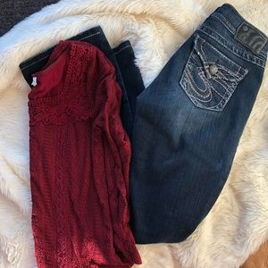 !!!LAST PRICE!!!!! MUST GO !! Silver jeans